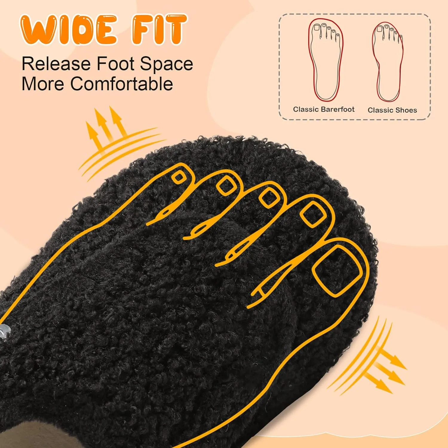 BARERUN Toddler Slippers Boys Girls House Shoes Warm Kids Slippers With Non-Slip Rubber Sole Fuzzy Cozy Walking Shoes Indoor/Outdoor