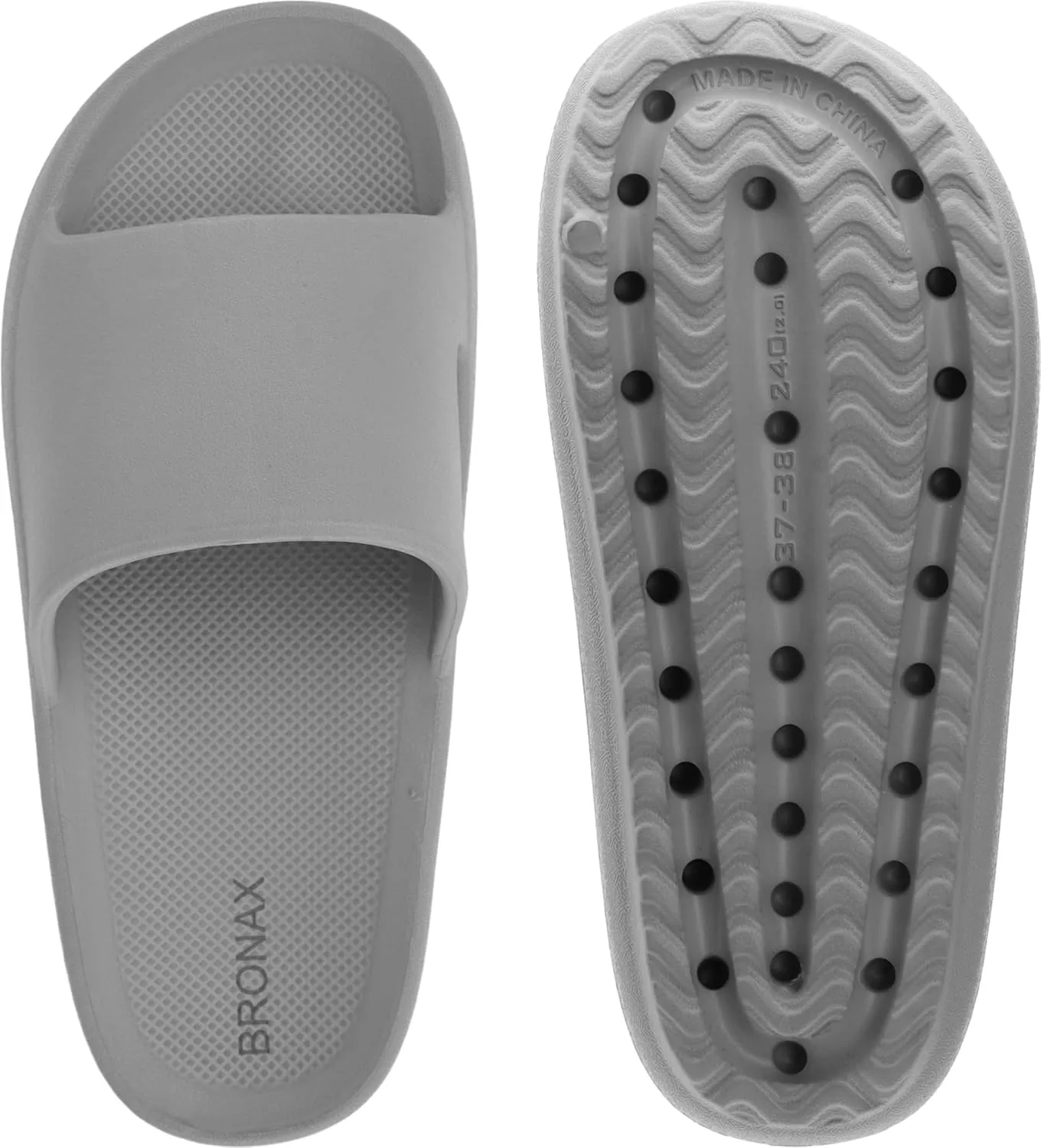 BRONAX Arch Support Slides for Women and Mens | Cushioned Thick Sole Pain Relief Slippers