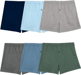 Fruit of the Loom Men's Tag Free Knit Boxer Shorts, Relaxed Fit, Moisture Wicking, Assorted Color Multipacks