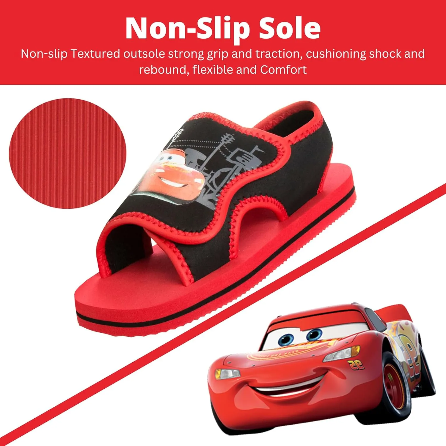 Josmo PawPatrol Cars ToyStory Spiderman Summer Sandals Kids Water Shoes Open Toe Outdoor Slides Chase Marshall Lightning McQueen Woody Buzz Lightyear Beach Sport Slip On(Toddler - Little Kid)
