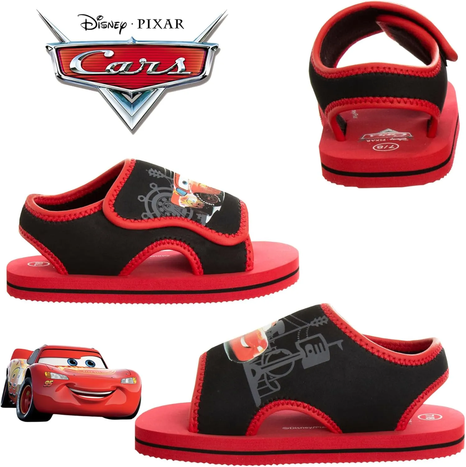 Josmo PawPatrol Cars ToyStory Spiderman Summer Sandals Kids Water Shoes Open Toe Outdoor Slides Chase Marshall Lightning McQueen Woody Buzz Lightyear Beach Sport Slip On(Toddler - Little Kid)