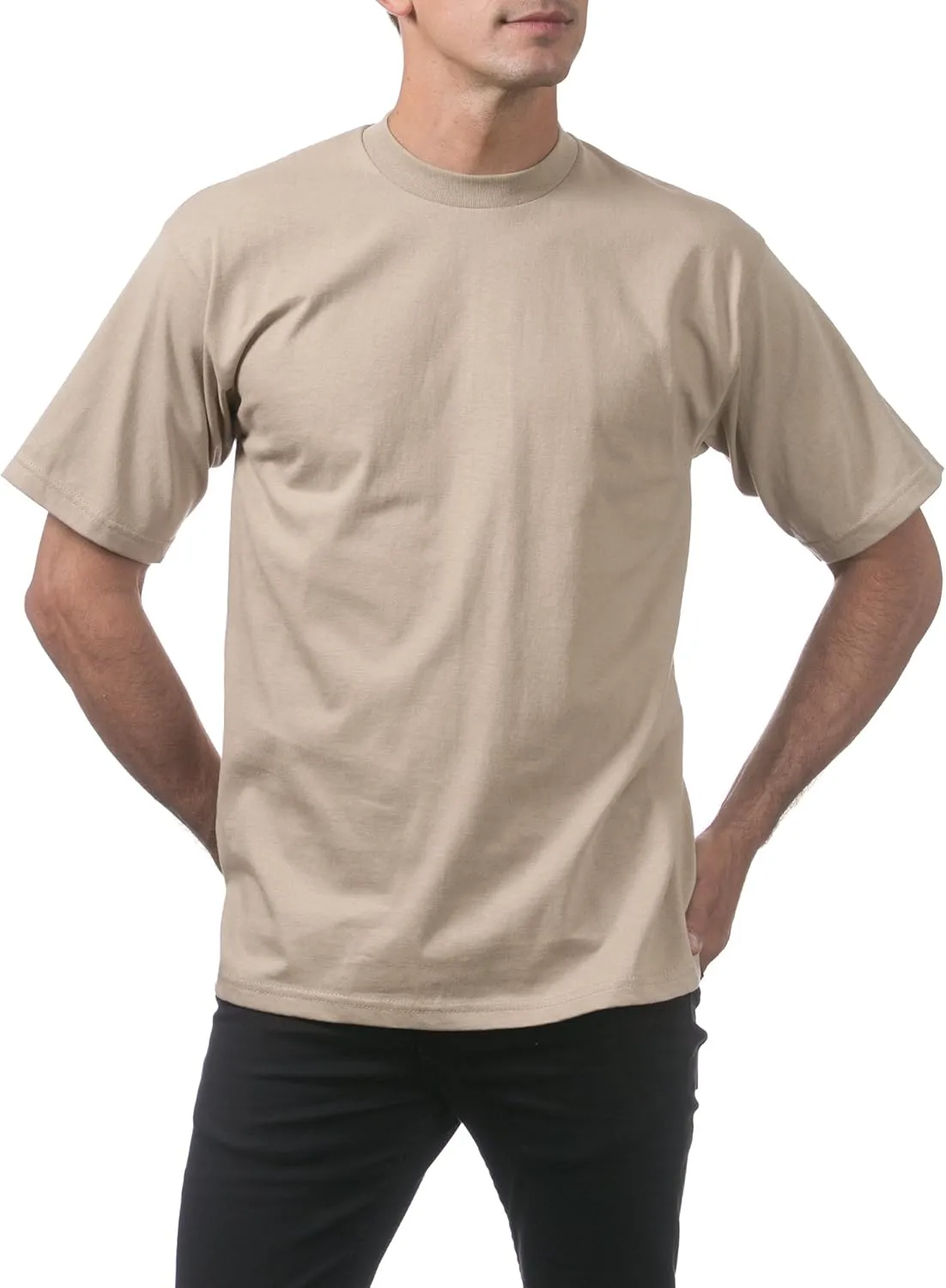 Pro Club Men's 3-Pack Heavyweight Cotton Short Sleeve Crew Neck T-Shirt