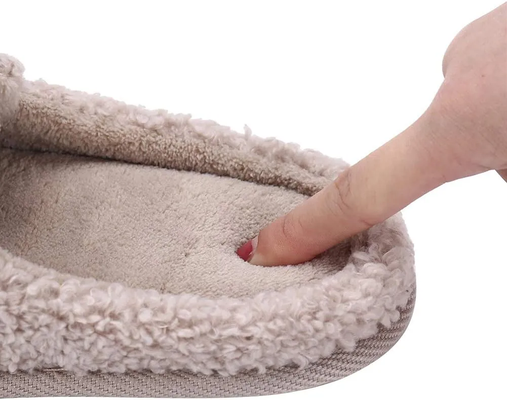 Tuiyata Cute Animal Slippers for Women Mens Winter Warm Memory Foam Cotton Home Slippers Soft Plush Fleece Slip on House Slippers for Girls Indoor Outdoor Shoes
