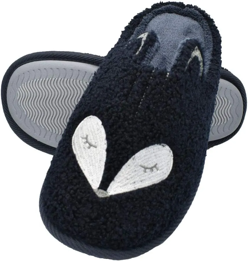Tuiyata Cute Animal Slippers for Women Mens Winter Warm Memory Foam Cotton Home Slippers Soft Plush Fleece Slip on House Slippers for Girls Indoor Outdoor Shoes