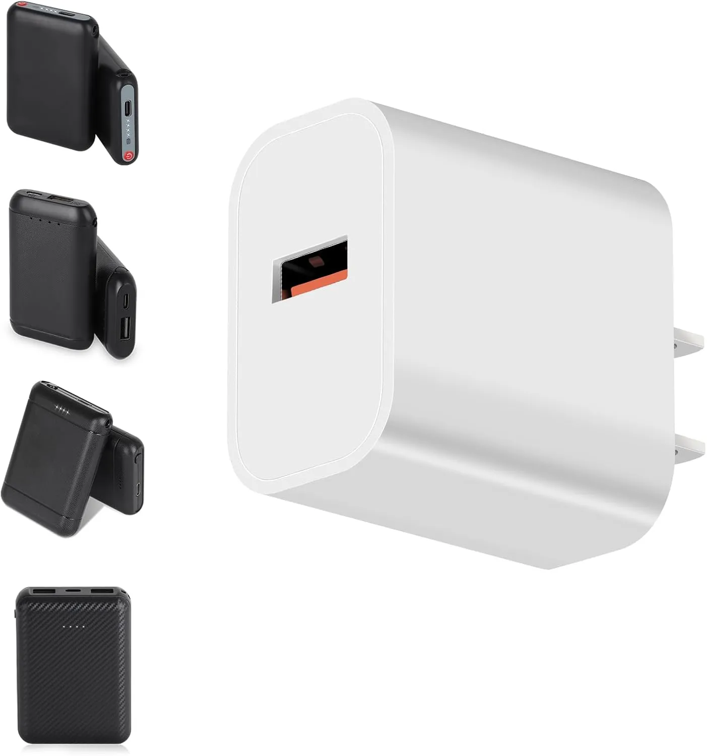 USB Wall Charger Block 12W, USB Charging Block for Heated Gloves Batteries, 5V/2.4A Power Adapter for Heated Slippers Battery, Heated Socks Batteries, Plug for Heated Vest Gilet Power Bank